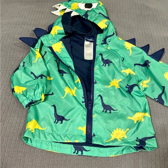 New 2T Little Rebels Dinosaur Hooded Windbreaker - Picture 6 of 7